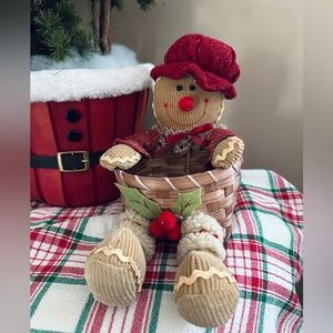 Vintage Erin’s Holiday Home 90s Christmas Gingerbread Man Basket